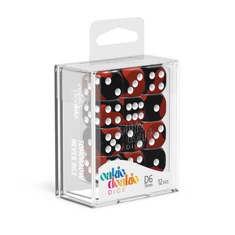 Oakie Doakie Dice W6 Würfel 16 mm Glow in the Dark - Lava (12)