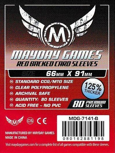 Premium RED Backed Sleeves (80pcs) 66x91mm