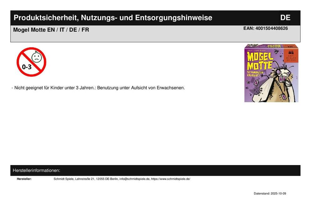 Mogel Motte EN / IT / DE / FR