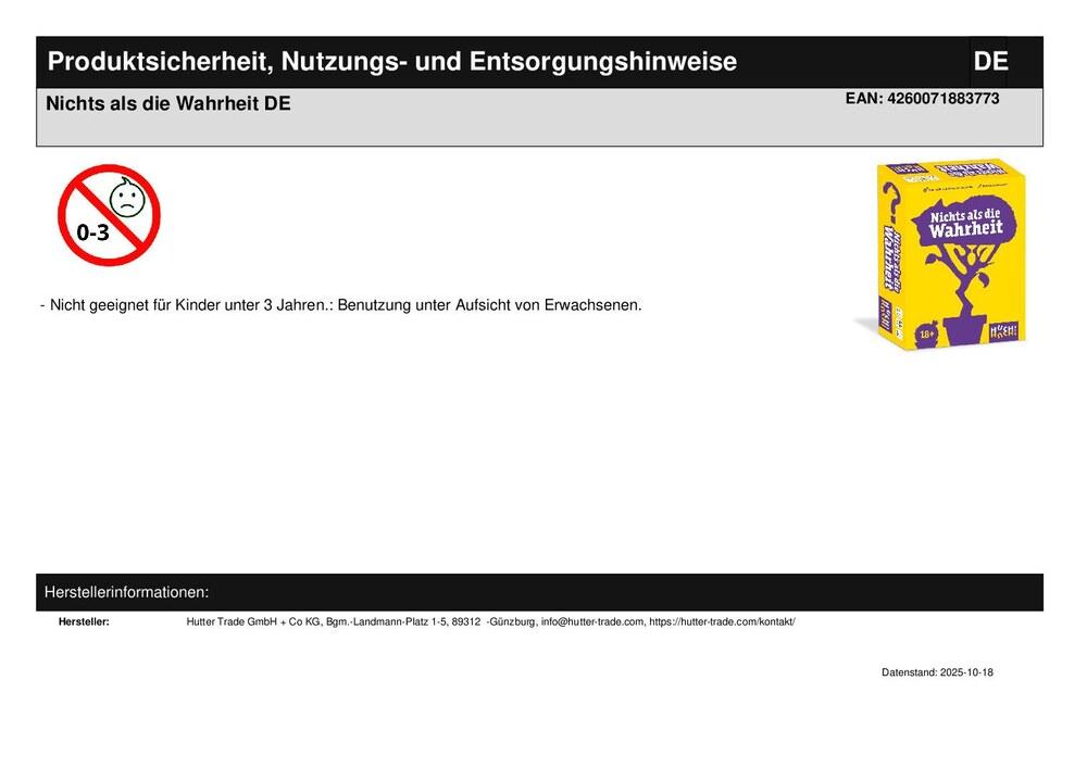 Nichts als die Wahrheit DE