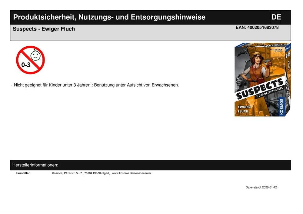 Suspects - Ewiger Fluch