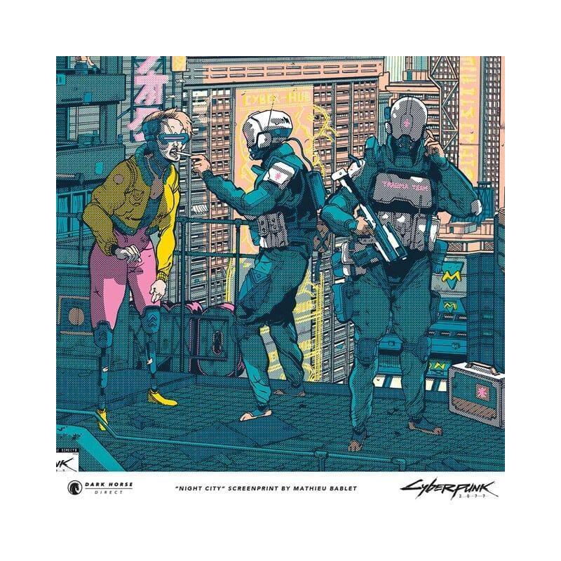 Cyberpunk 2077 Kunstdruck Night City 45 x 60 cm