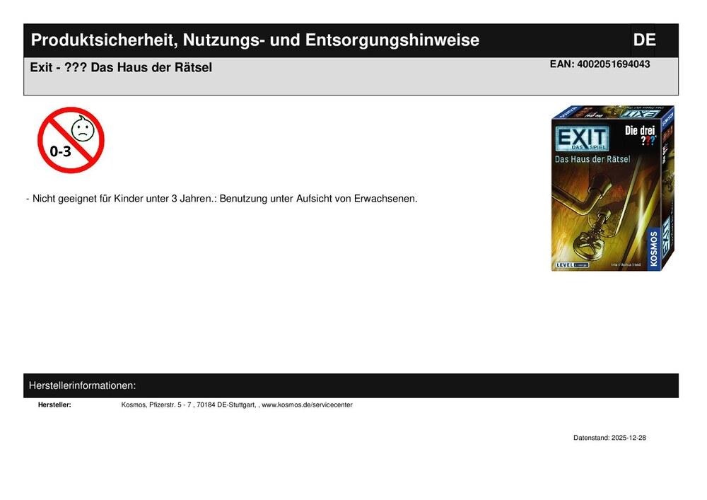 Exit: Das Haus der Rätsel