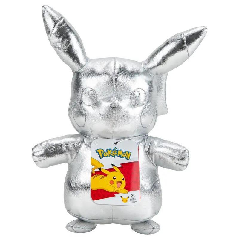 Pokémon Pikachu Plüsch (Silber, 20cm)