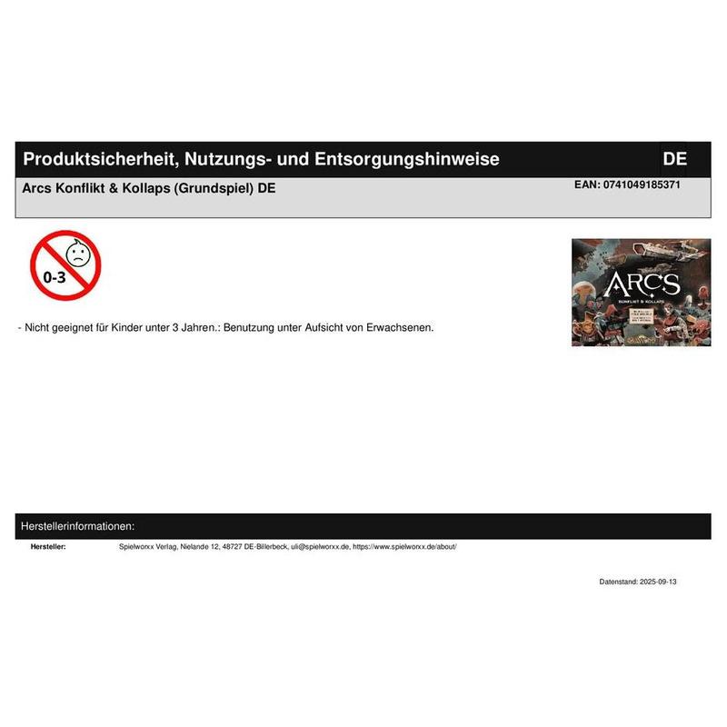 Arcs Konflikt & Kollaps (Grundspiel) DE