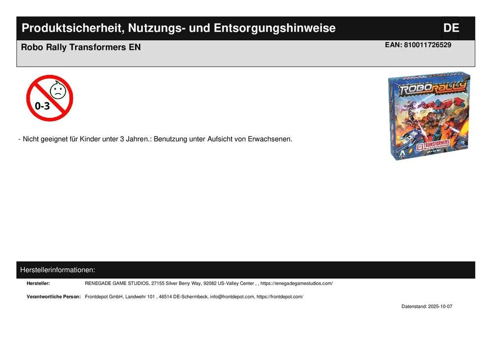 Robo Rally Transformers EN bei Funtainment München ♥