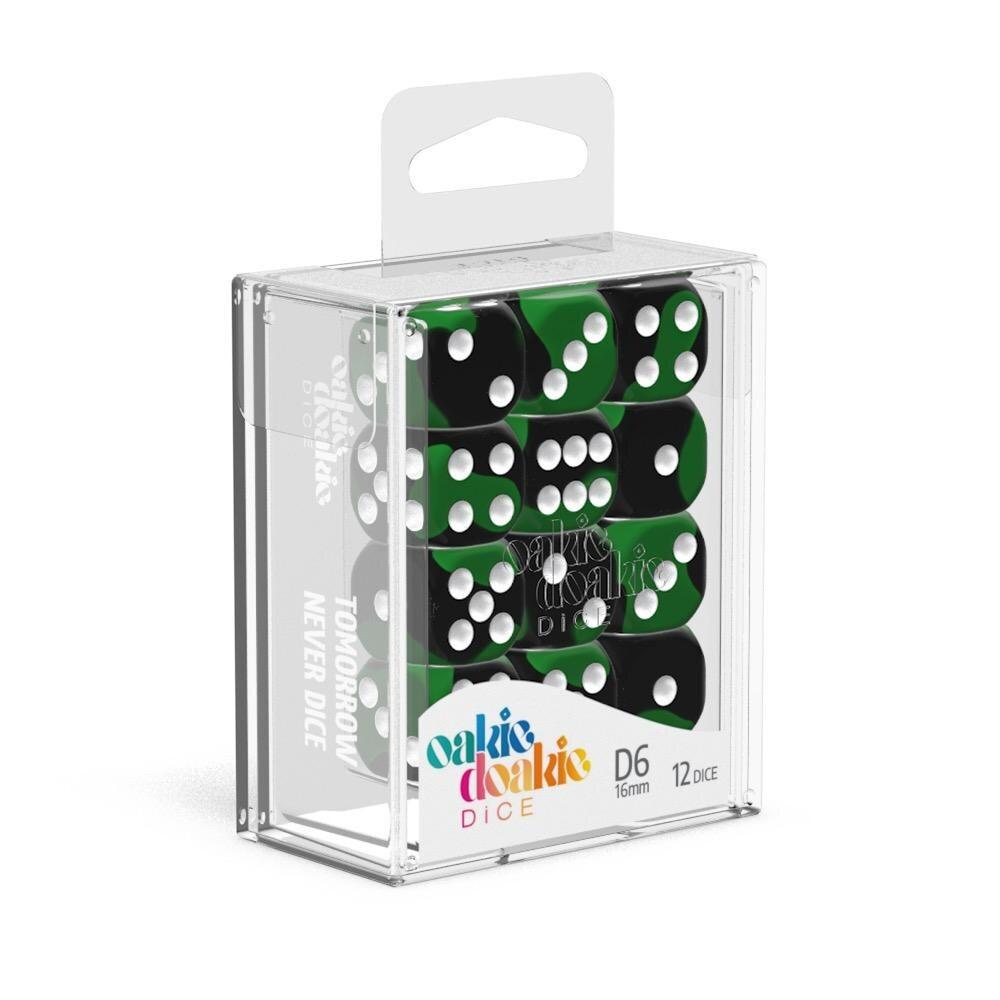Oakie Doakie Dice W6 Würfel 16 mm Glow in the Dark - Biohazard (12)