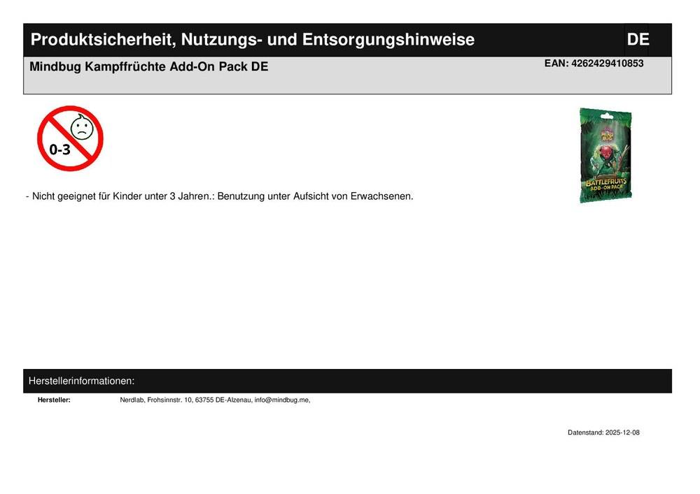Mindbug Kampffrüchte Add-On Pack DE