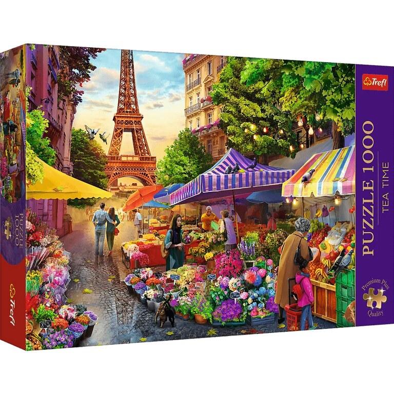 Tea Time - Blumenmarkt in Paris (Premium Plus) (1000 Teile)