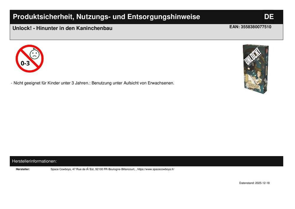 Unlock! - Hinunter in den Kaninchenbau