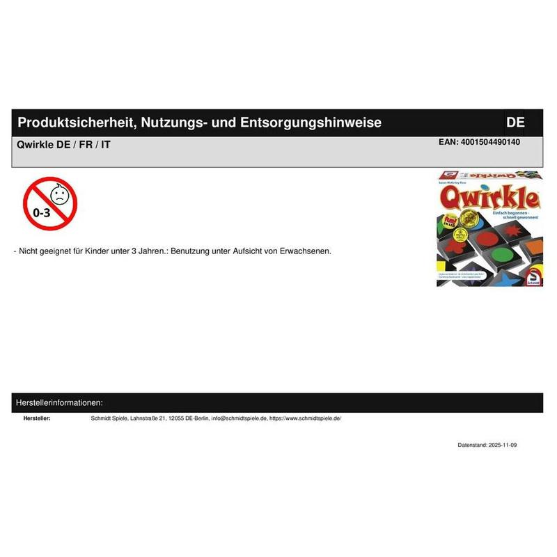 Qwirkle DE / FR / IT
