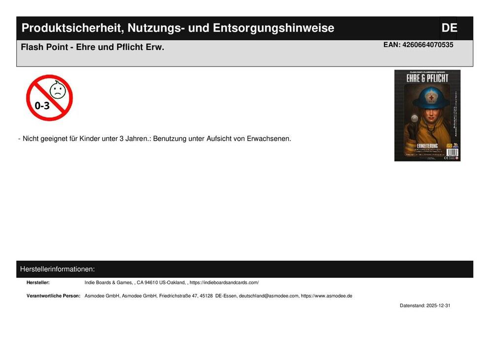 Flash Point - Ehre und Pflicht Erw.