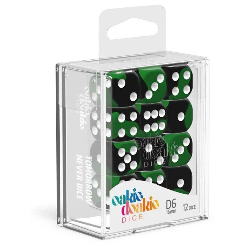 Oakie Doakie Dice W6 Würfel 16 mm Glow in the Dark - Biohazard (12)