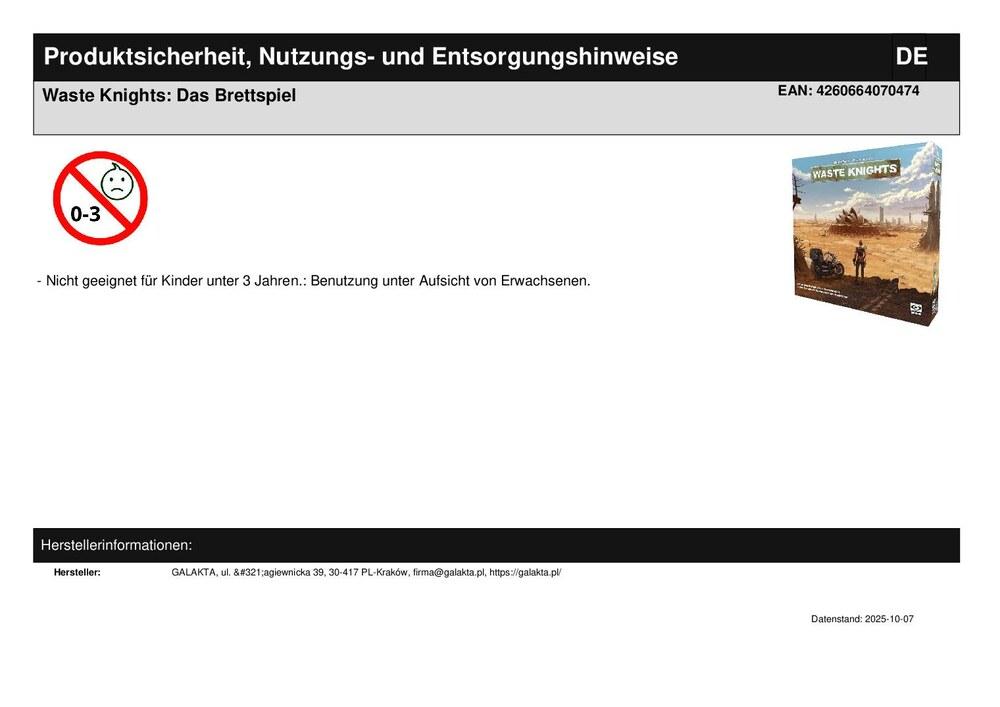 Waste Knights: Das Brettspiel