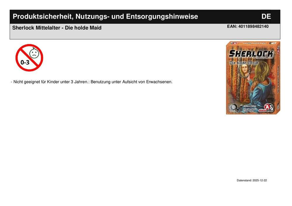 Sherlock Mittelalter - Die holde Maid