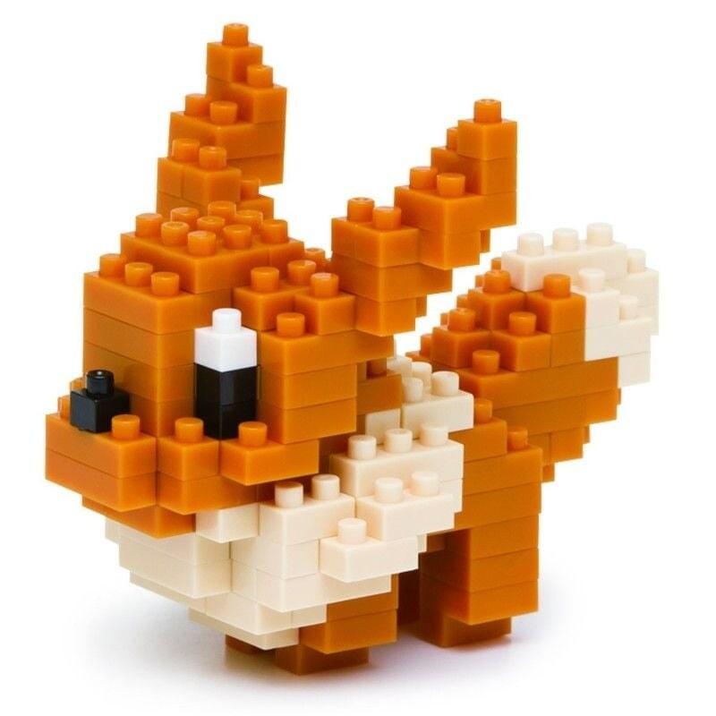 Pokemon Eevee Evoli // Mini series NANOBLOCK, Mini-Bausatz, 3D-Puzzle