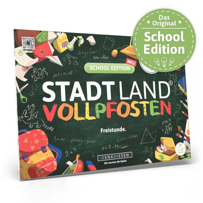 Stadt Land Vollpfosten® Spielblock - School Edition