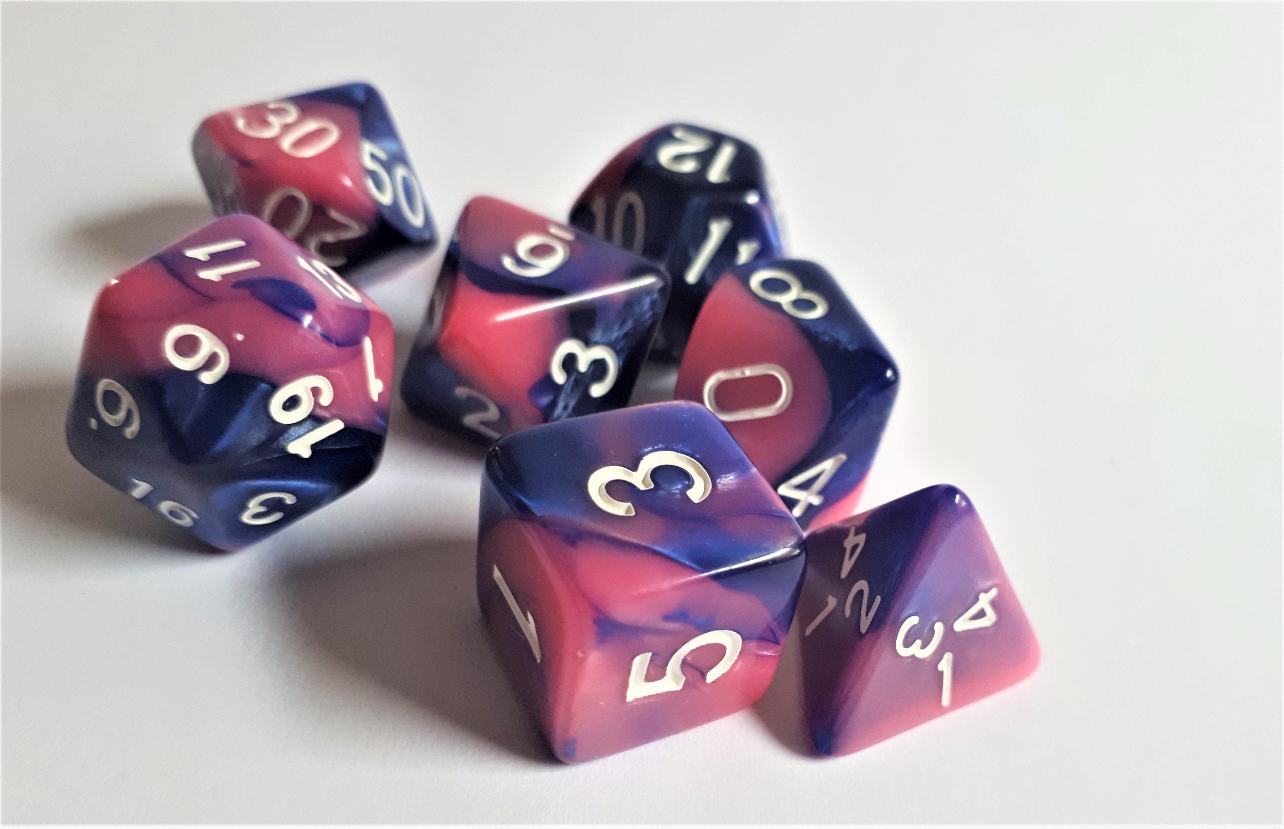 Würfelset: Pink Galaxy (7)