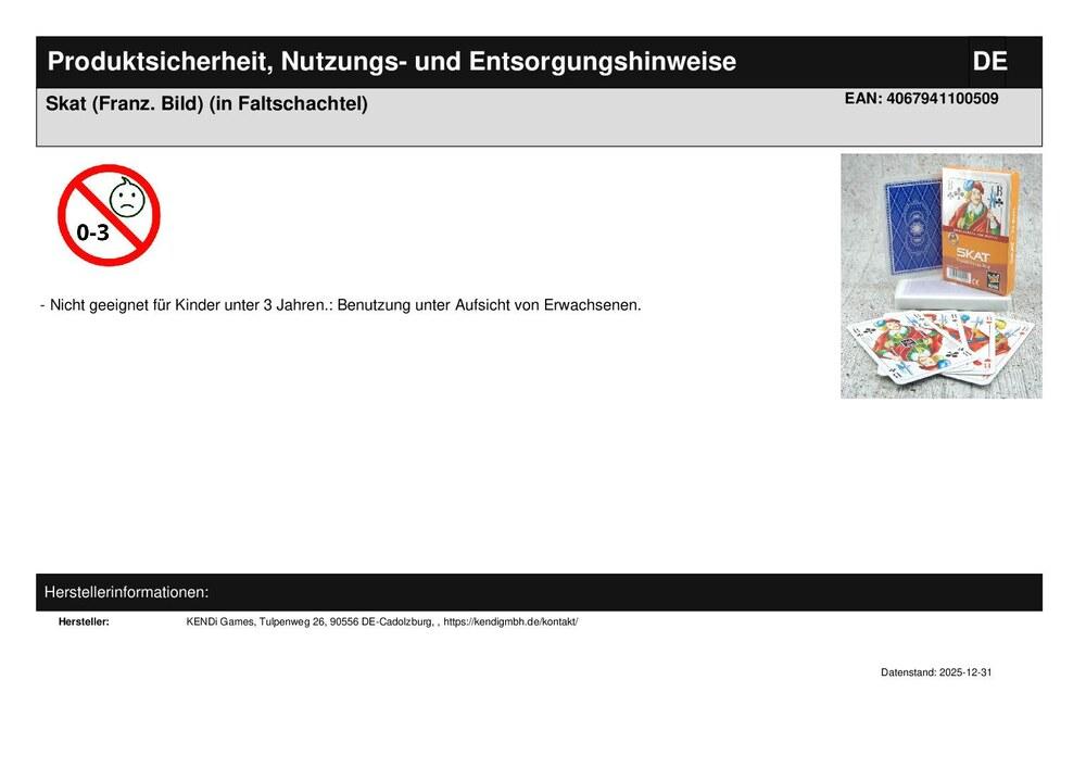 Skat (Franz. Bild) (in Faltschachtel)