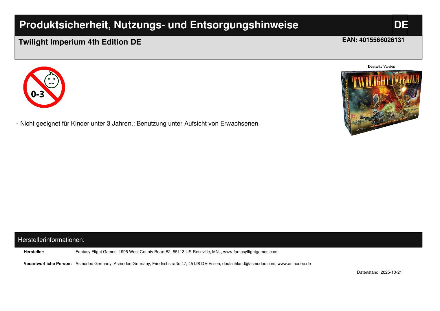 Twilight Imperium 4th Edition DE