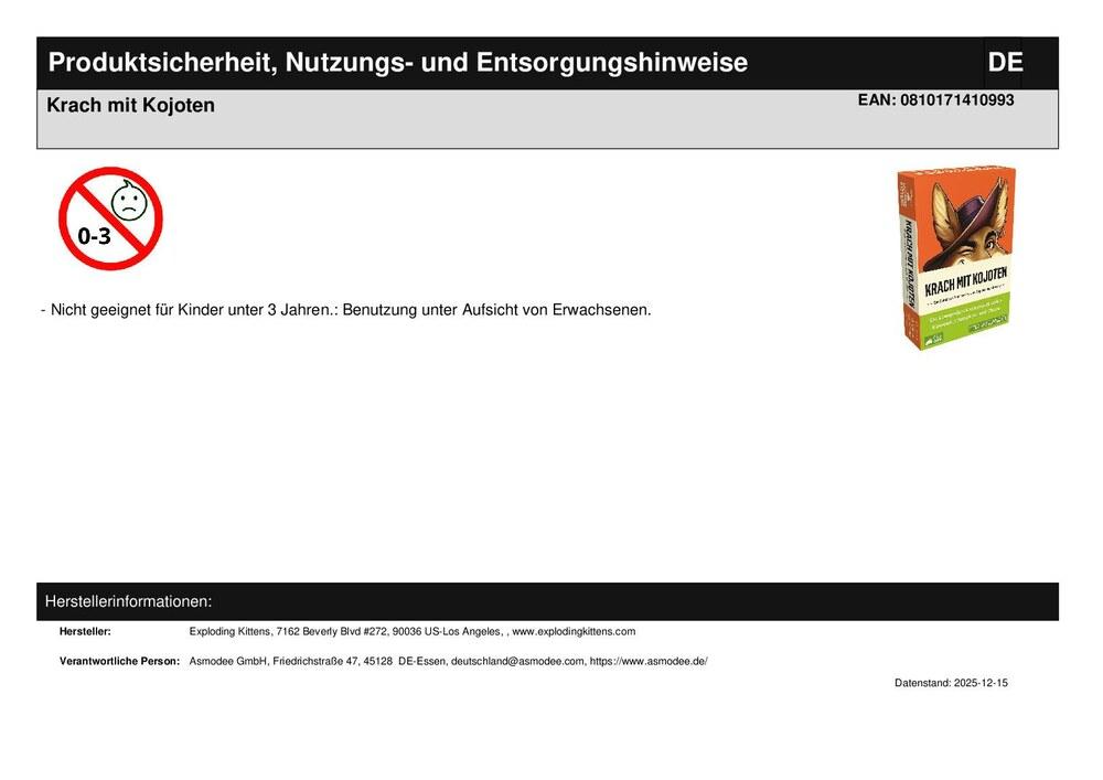 Krach mit Kojoten