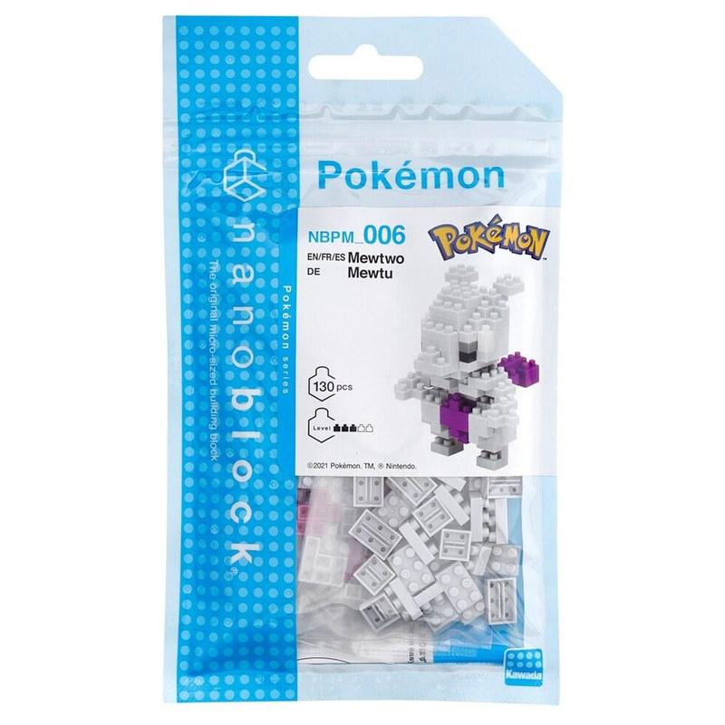 Pokemon Mewtwo Mewtu // Mini series NANOBLOCK, Mini-Bausatz, 3D-Puzzle