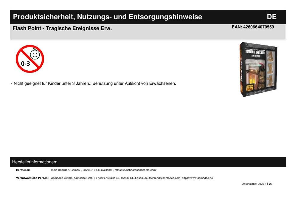 Flash Point - Tragische Ereignisse Erw.