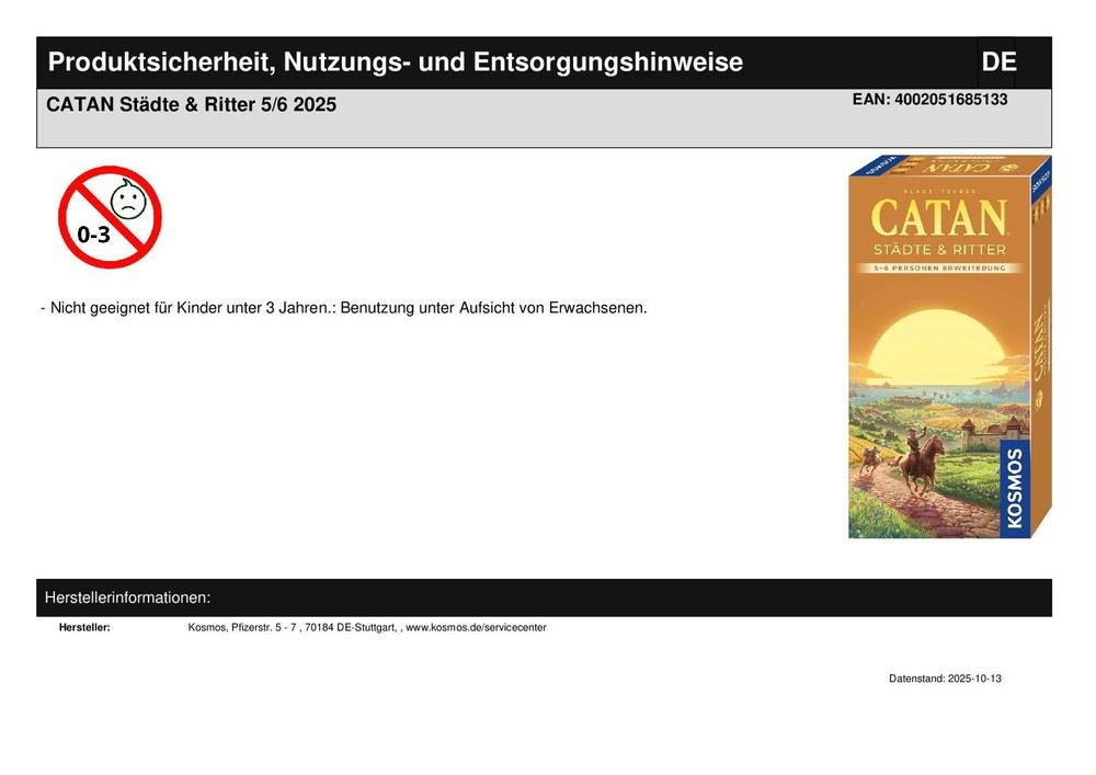 CATAN Städte & Ritter 5/6 2025
