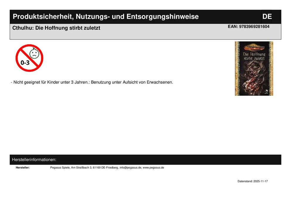 Cthulhu: Die Hoffnung stirbt zuletzt (Softcover)
