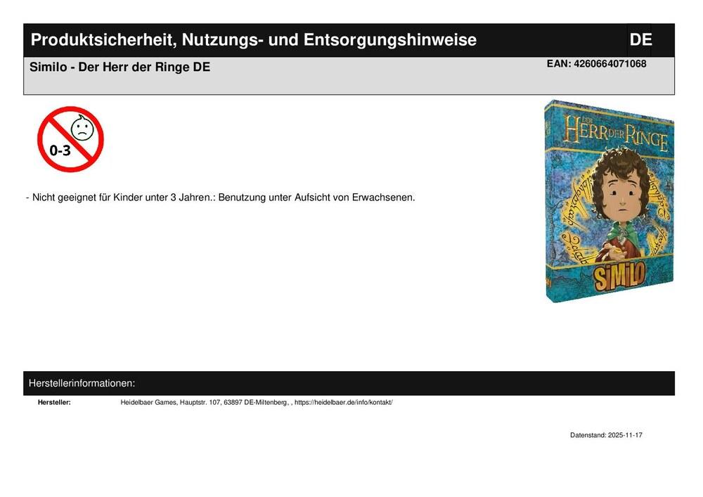 Similo - Der Herr der Ringe DE