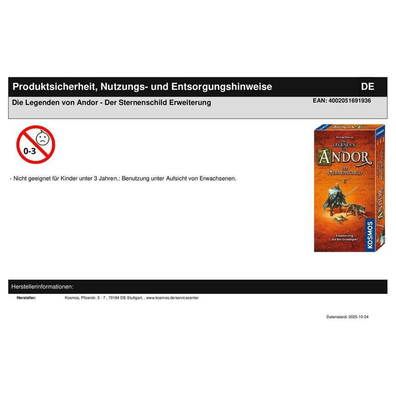 Die Legenden von Andor - Der Sternenschild Erweiterung