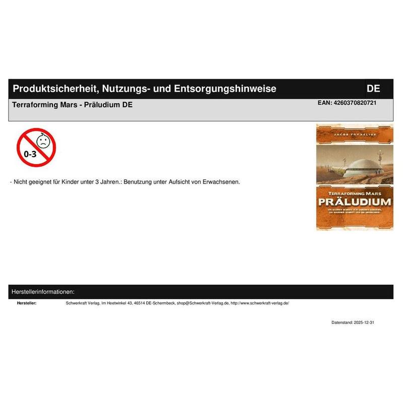 Terraforming Mars - Präludium DE
