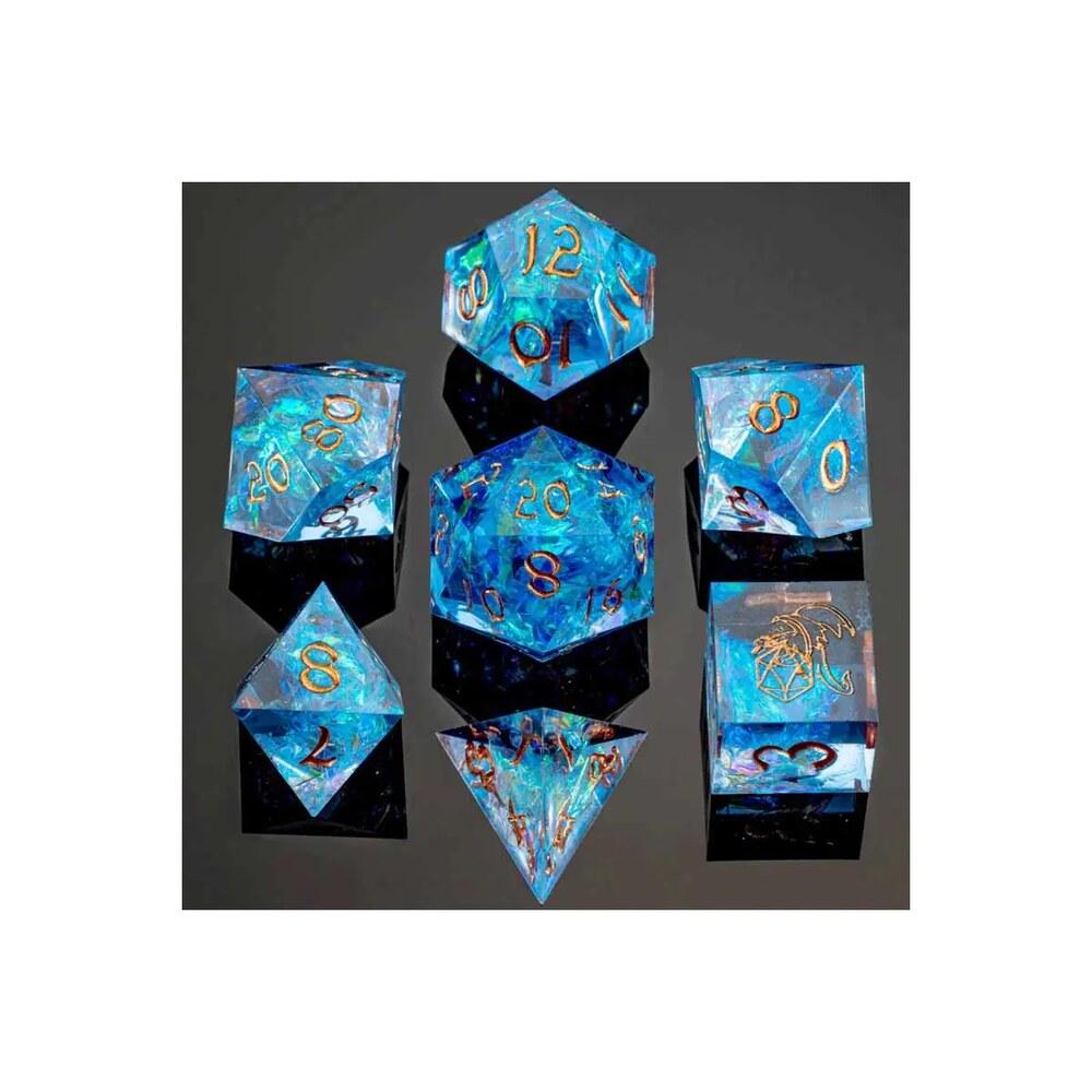 Captured Magic Hand Sanded Sharp Edge Resin - Blue