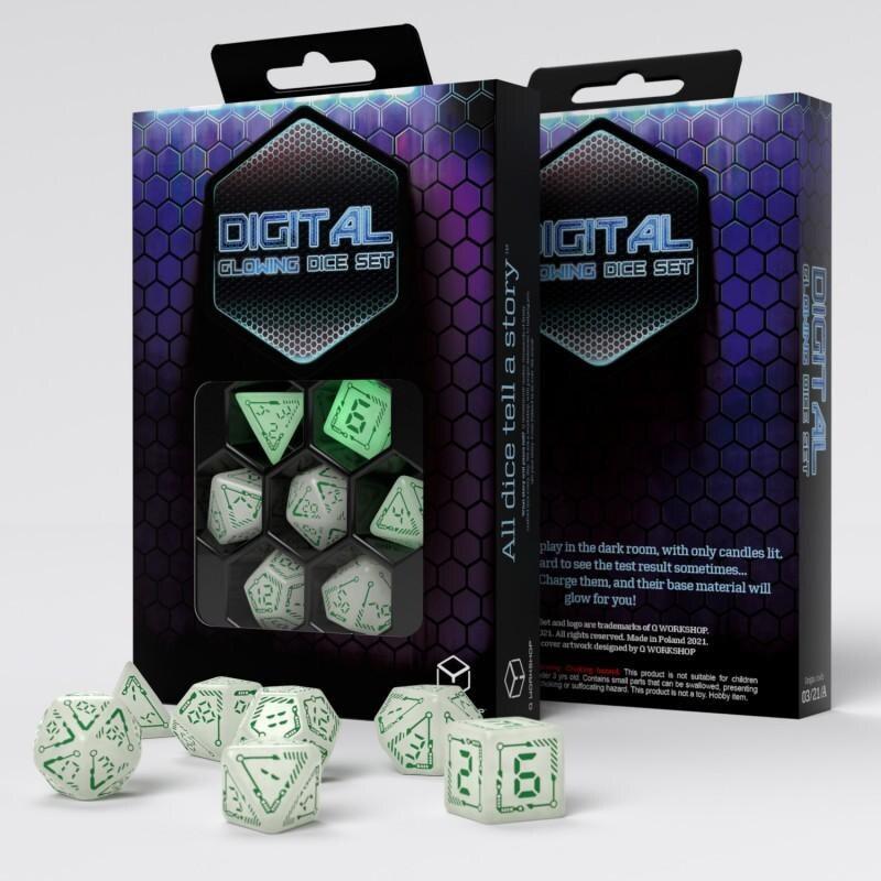 Q Workshop - "Digital" Glowing Dice Set