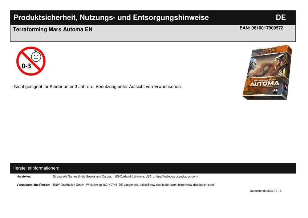Terraforming Mars Automa EN