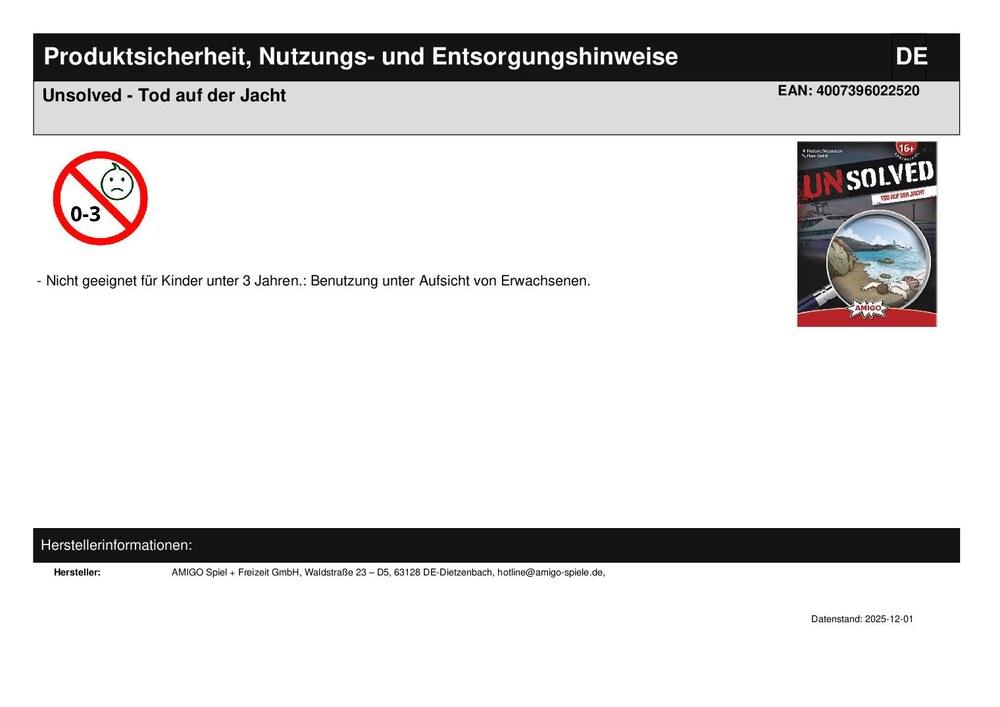Unsolved - Tod auf der Jacht
